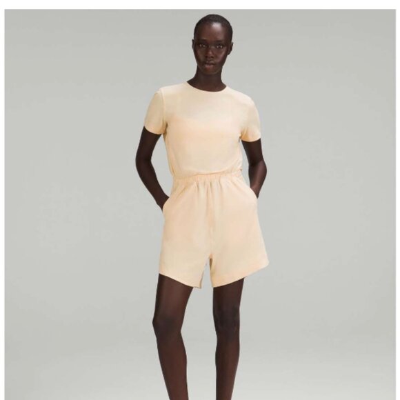 Lululemon | NWT | Lightweight High-Neck Romper | Prosecco | Size 12 - Picture 7 of 8